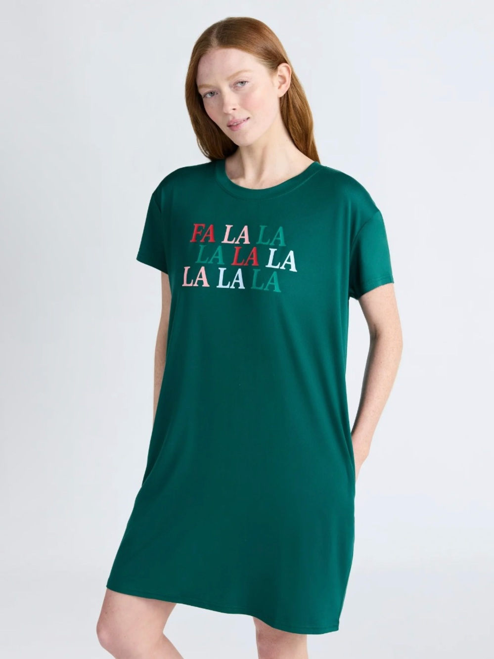 New S/M Womens Soft Christmas Night Shirt With Pockets